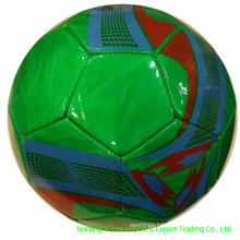 Green Color PVC /PU / TPU Machine Stitched Soccer